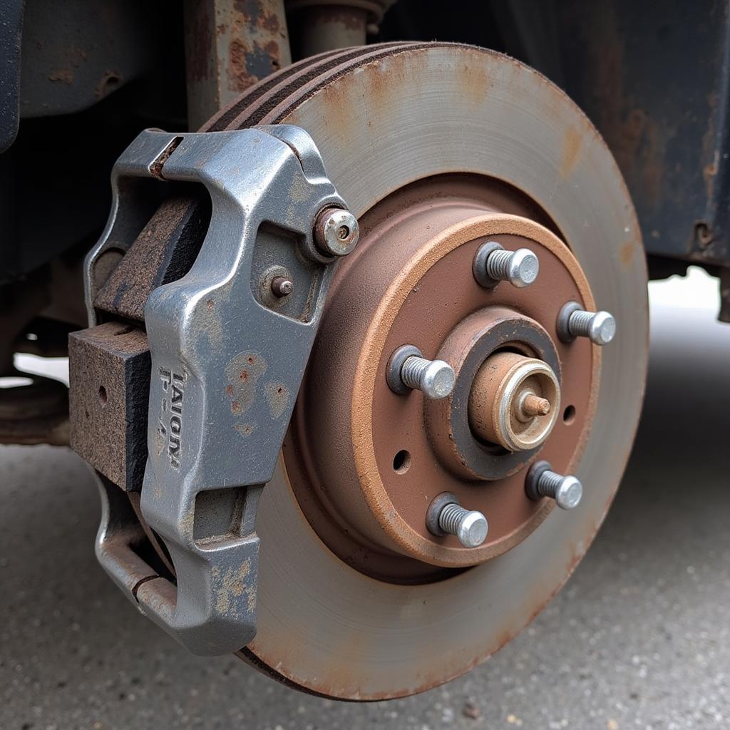 Worn Brake Pads on a 1997 Nissan Altima