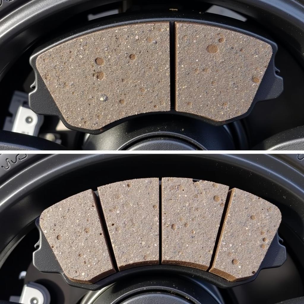 Worn Brake Pads on a 2013 Ford Focus