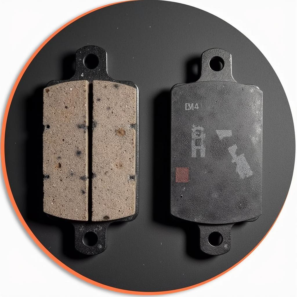 Worn BMW Brake Pads