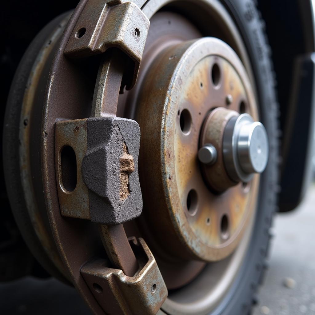 Worn Brake Pads on BMW 3 Series