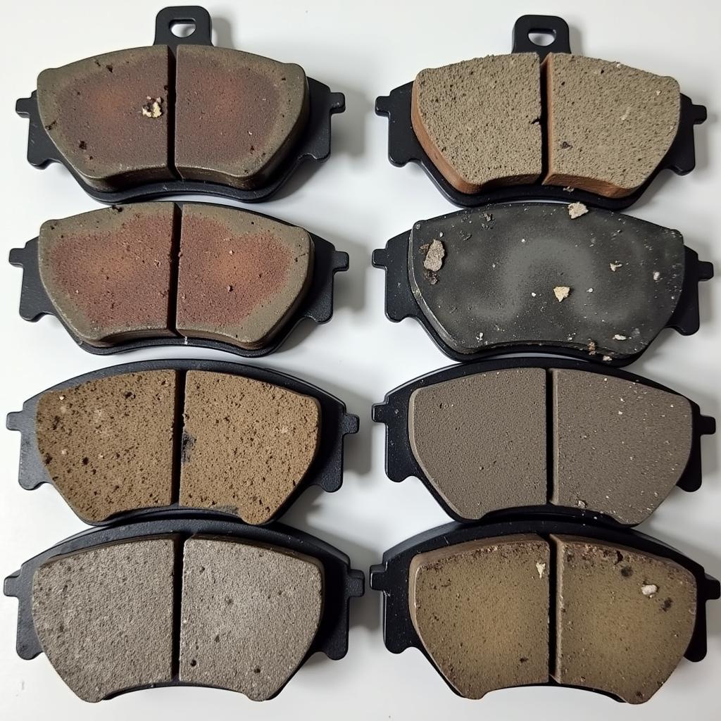 Comparison of Worn and New Brake Pads