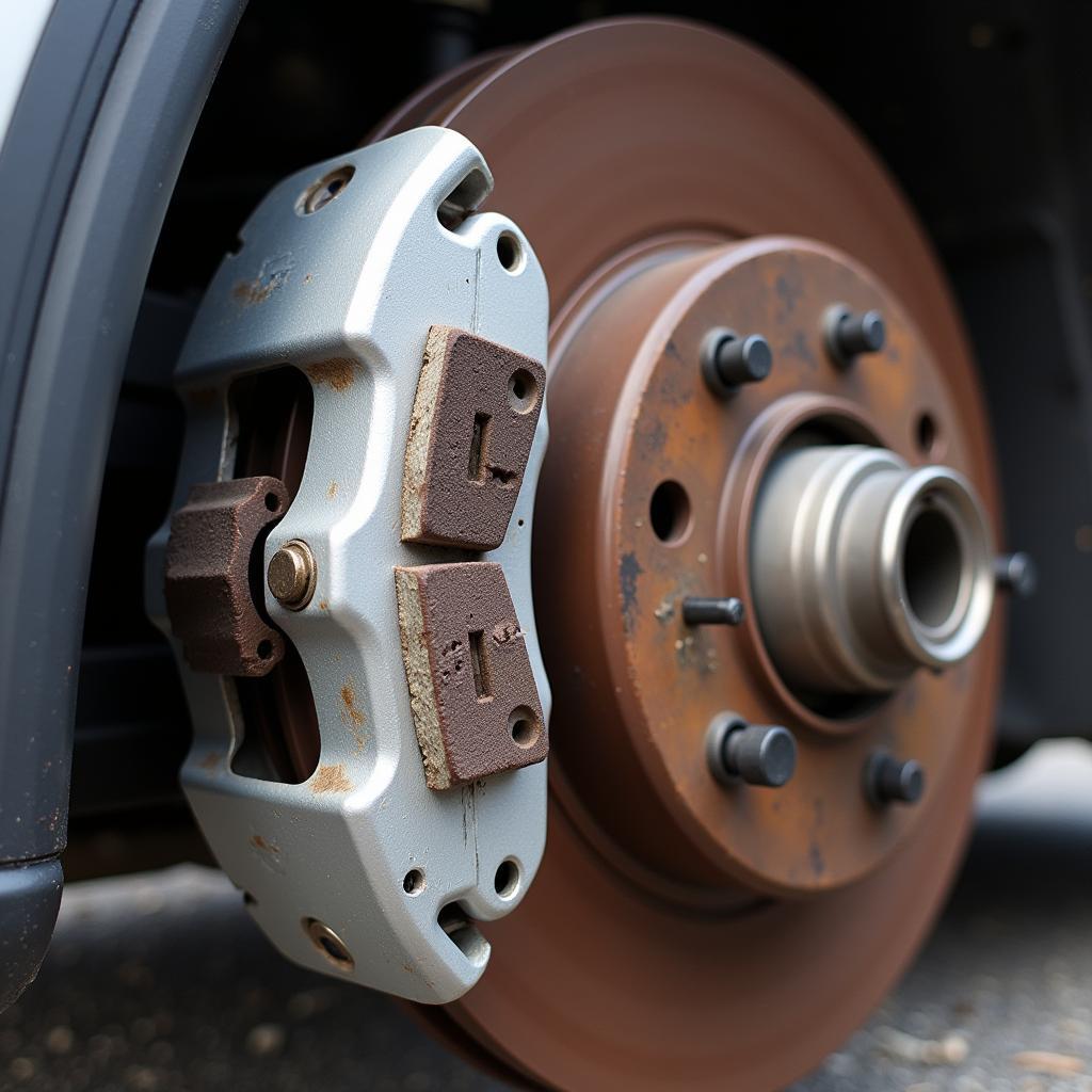 Worn Brake Pads on Infiniti FX35