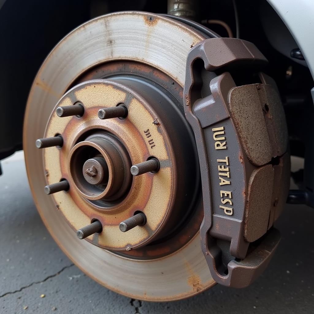 Worn Brake Pads on an Infiniti G37