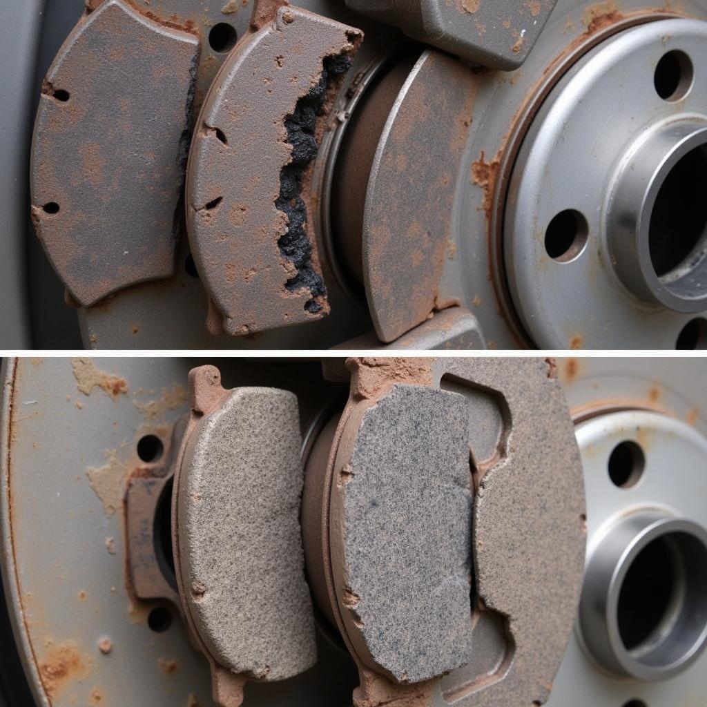 Worn Brake Pads on a 2002 Passat