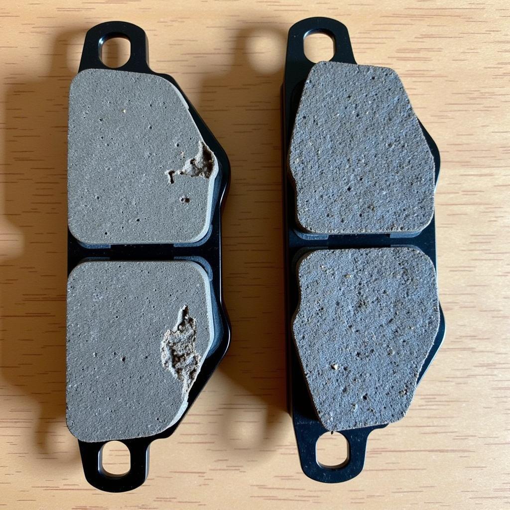 Worn Brake Pads on a Prius C