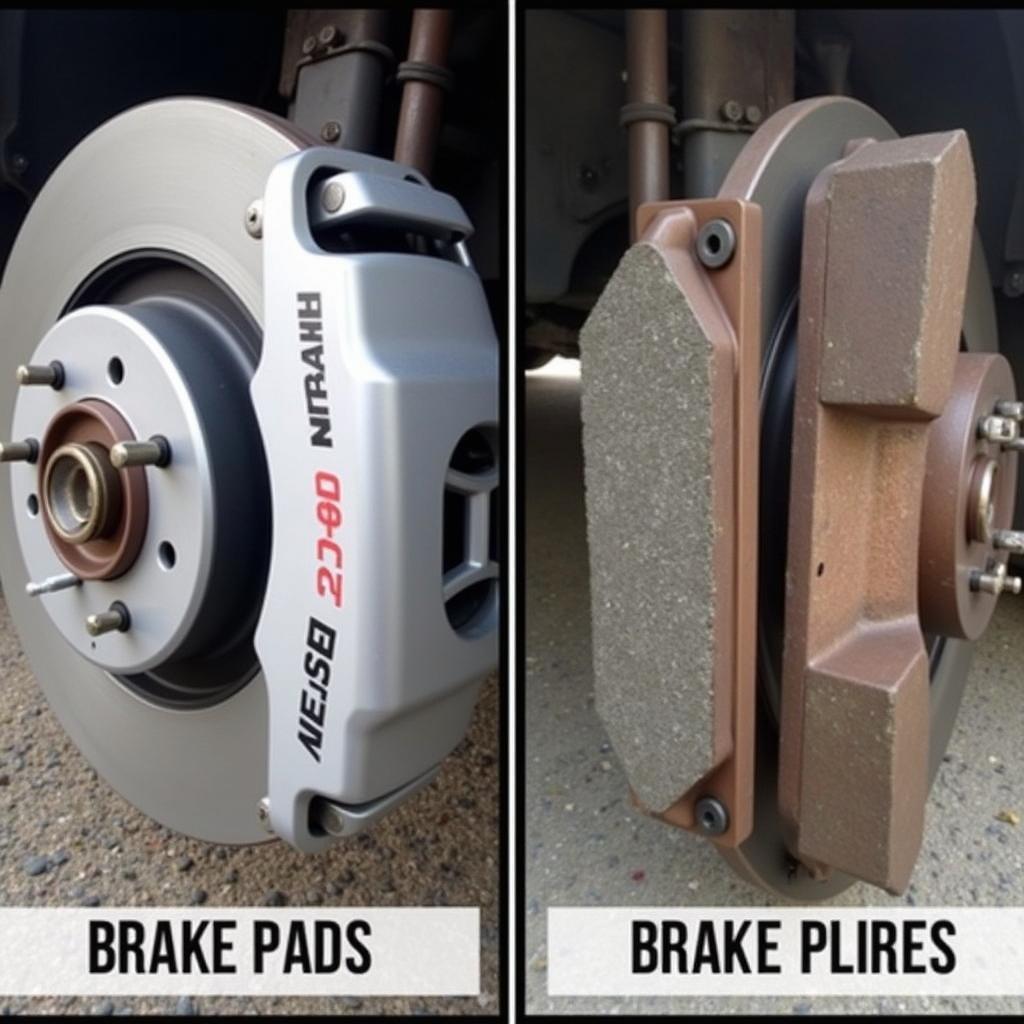 Worn Brake Pads on a Saturn Vue