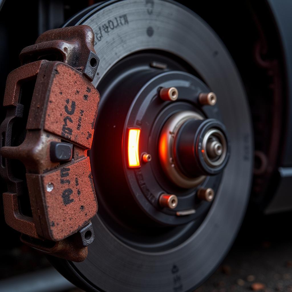 Worn Brake Pads Triggering Warning Light