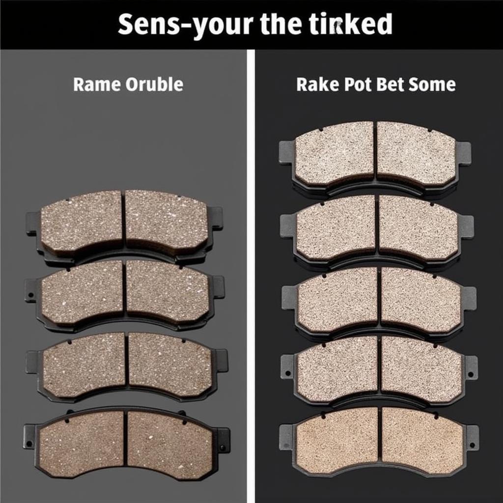 Comparison of Worn Brake Pads and New Brake Pads