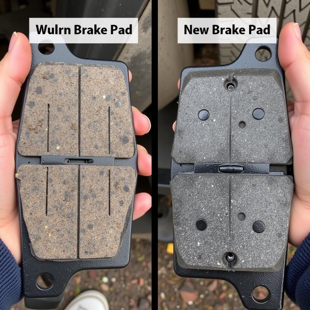 Worn Brake Pads vs. New Brake Pads