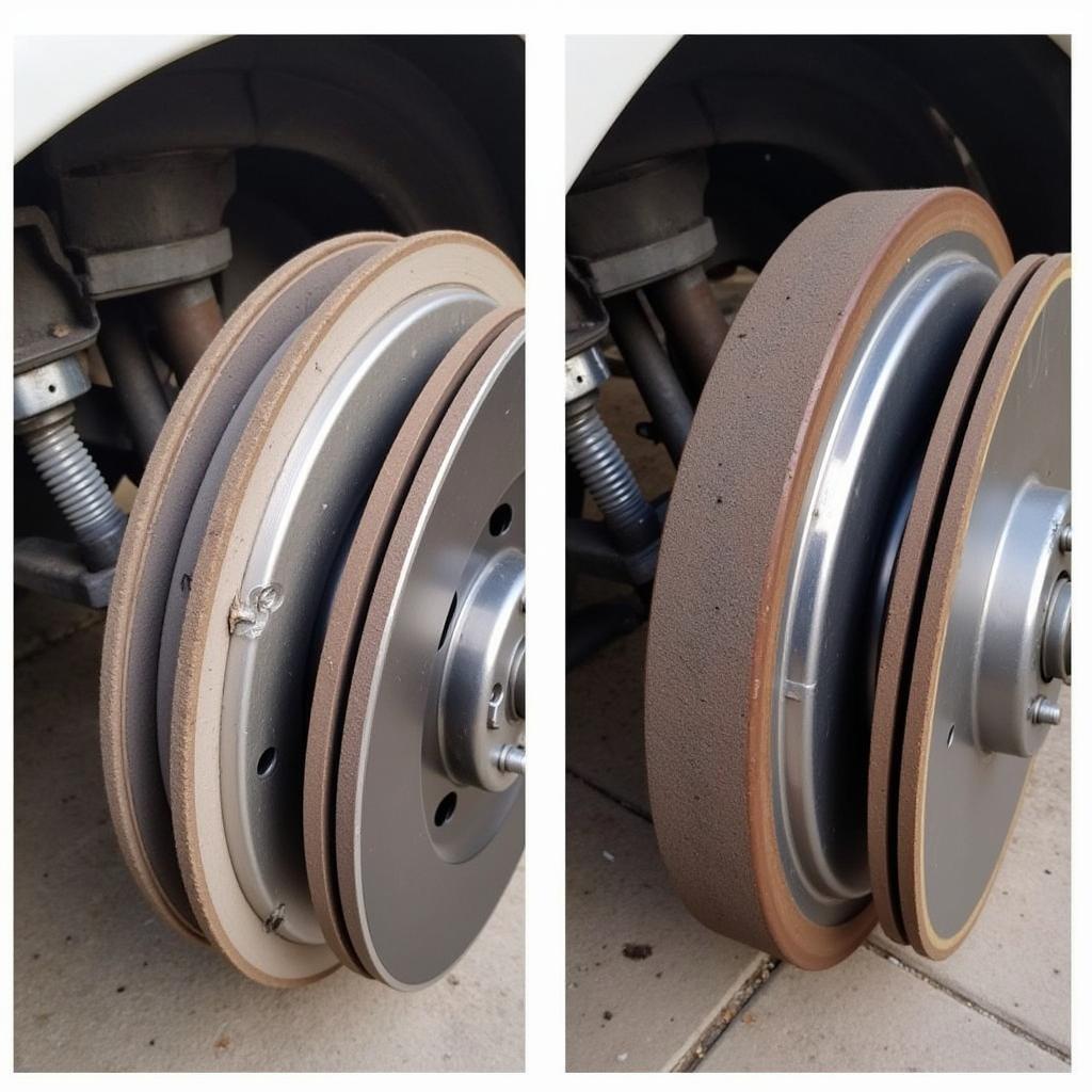 Worn Brake Shoes vs. New Brake Shoes