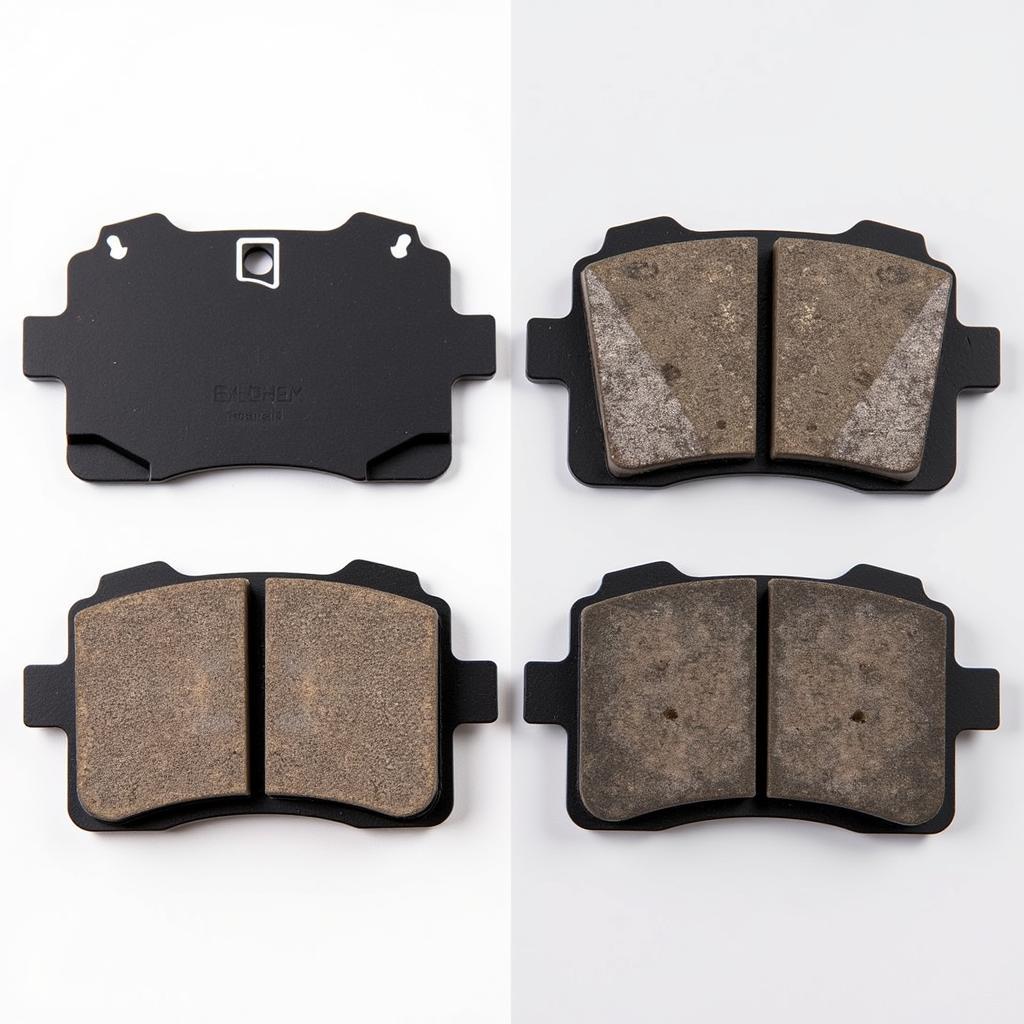 Worn brake pads on a Porsche