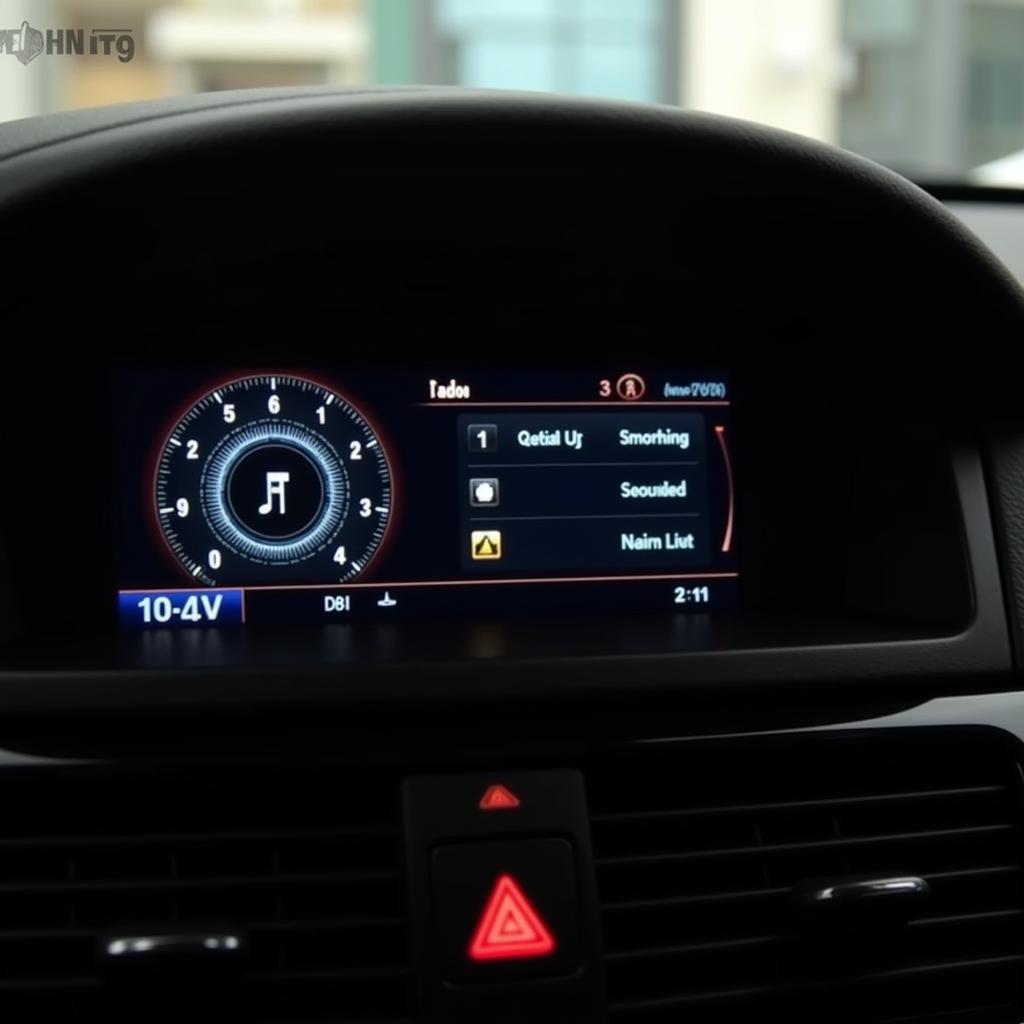 2007 BMW X5 dashboard showing the radio display with no sound output.