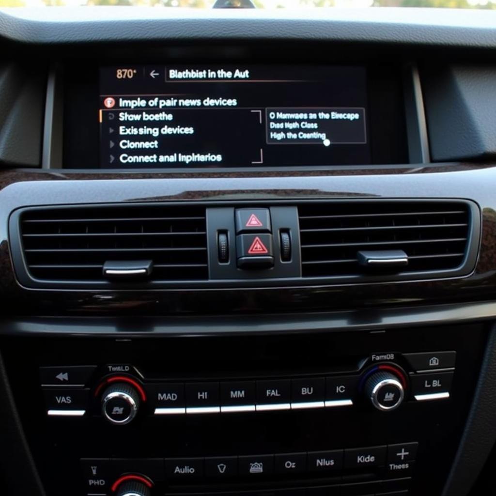 2013 BMW X5 Bluetooth Audio Connection Screen