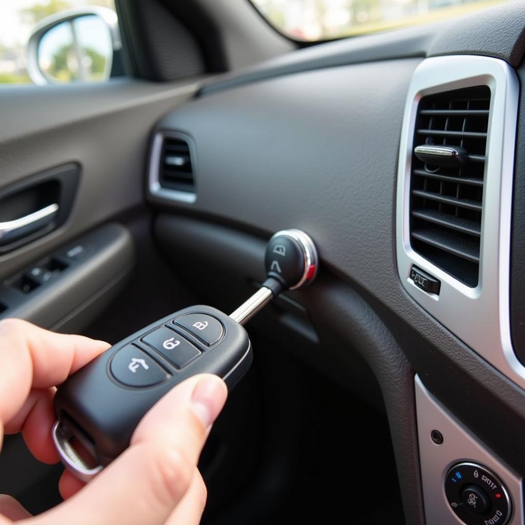 2013 Chevy Cruze Key Fob Inserted into Ignition