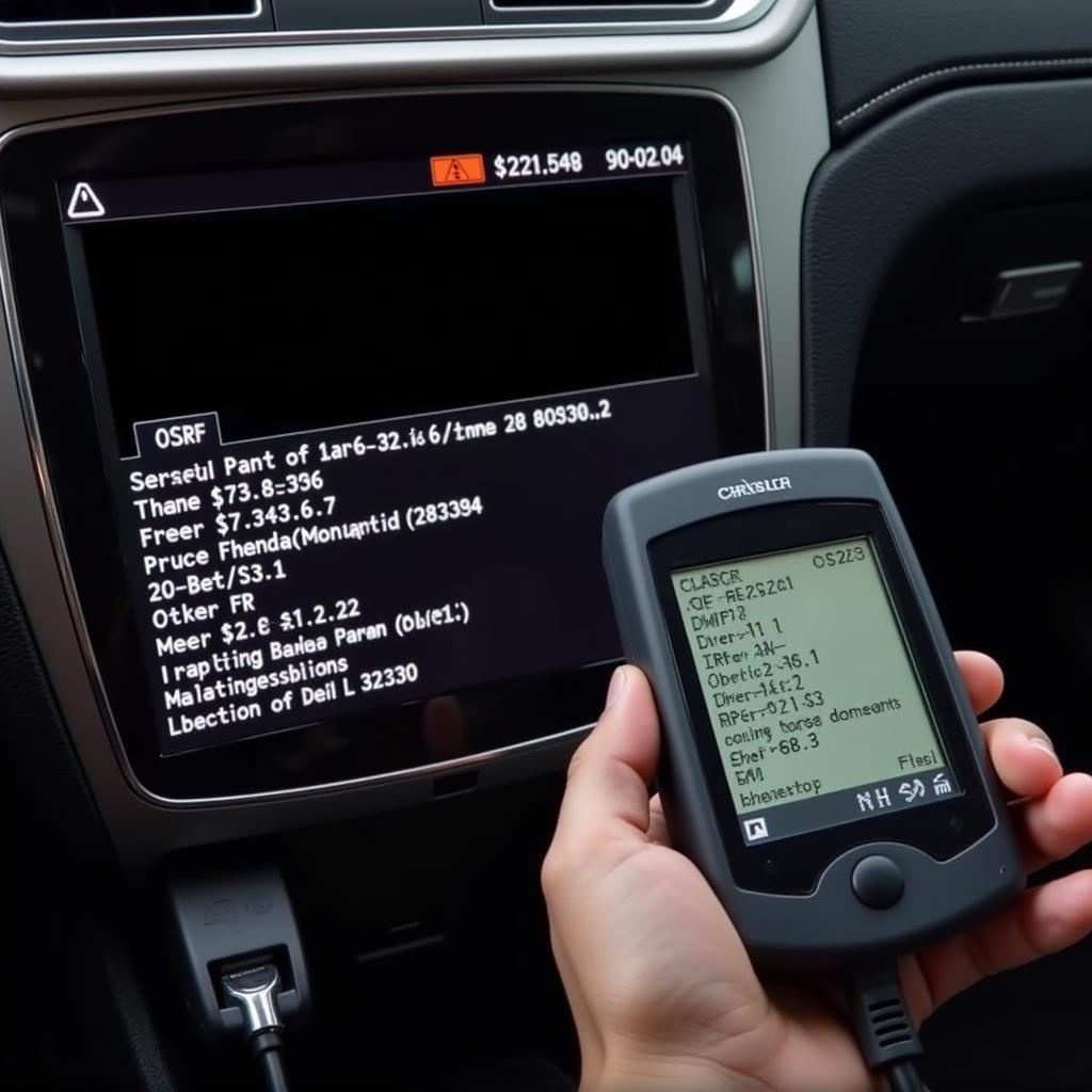 Retrieving Diagnostic Trouble Codes (DTCs) with an OBD-II Scanner on a 2013 Chrysler 300