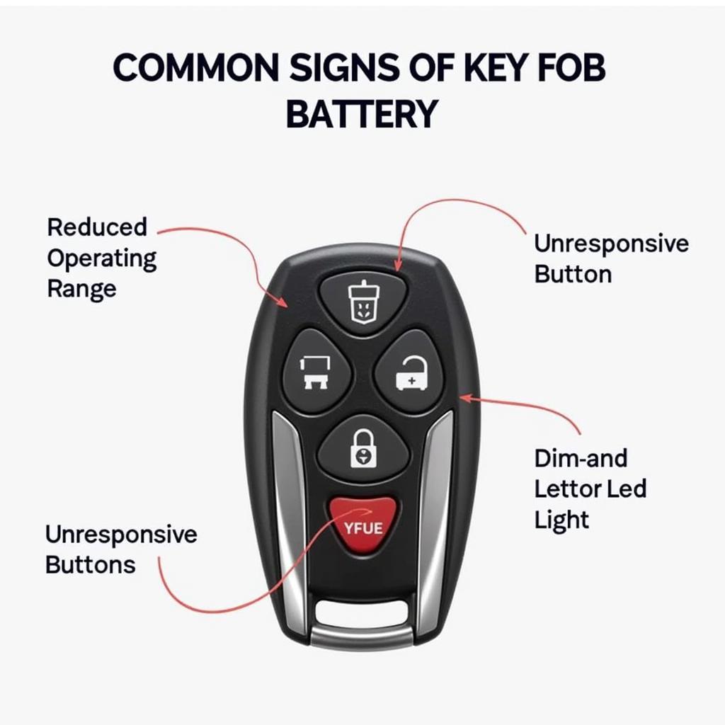 Acura RDX Key Fob Low Battery Signs