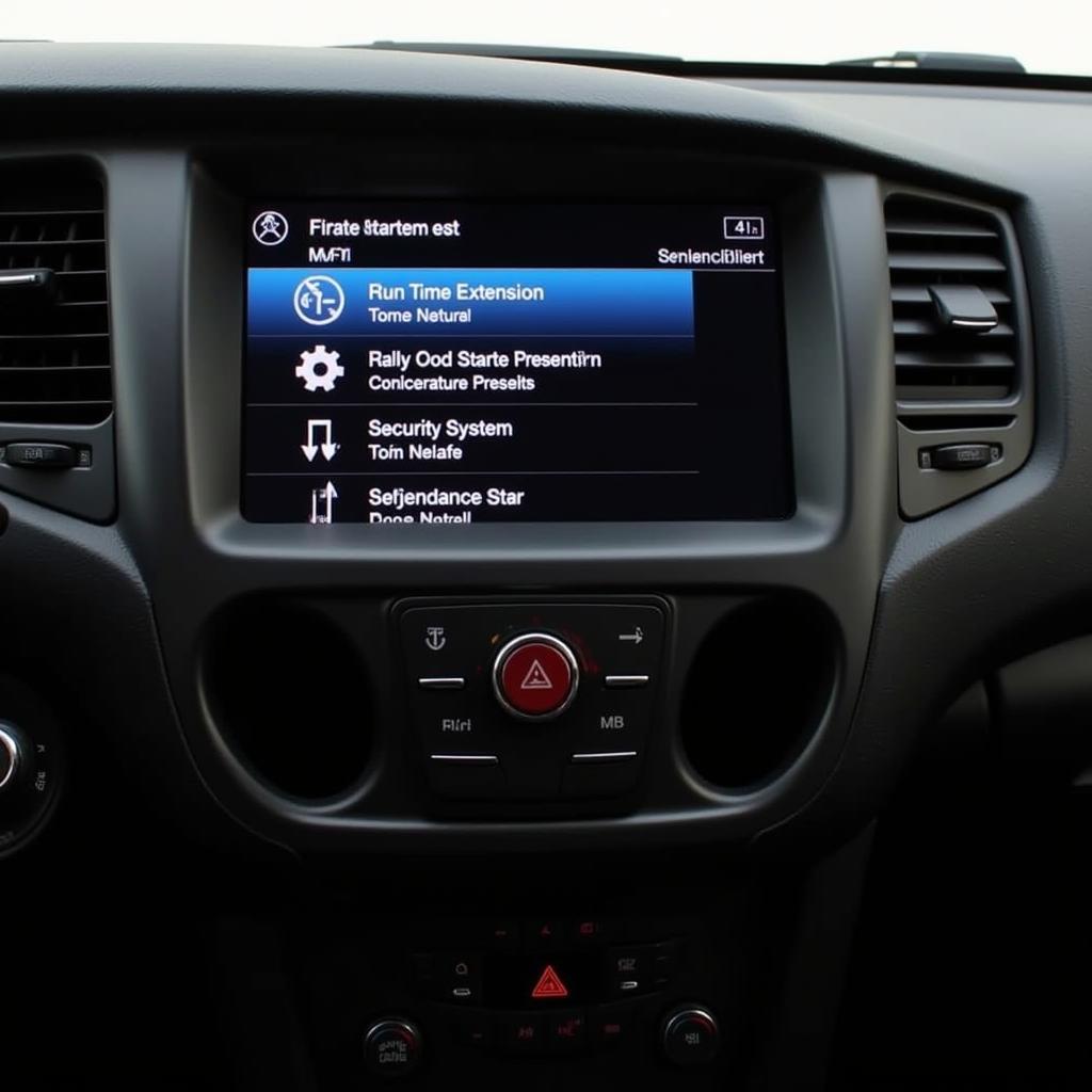 Advanced Remote Start Features Displayed on Car Dashboard