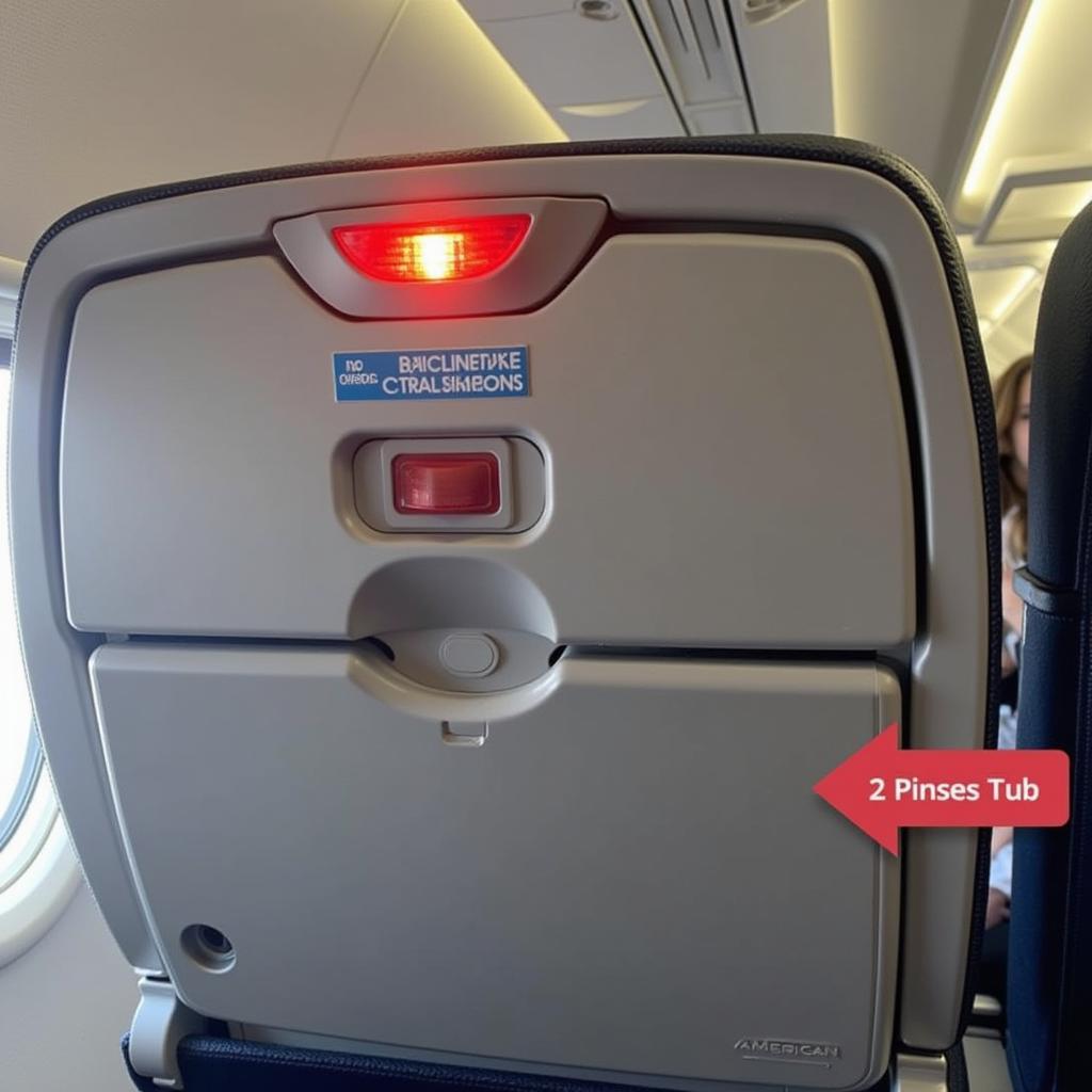 American Airlines Seat Warning Lights Display