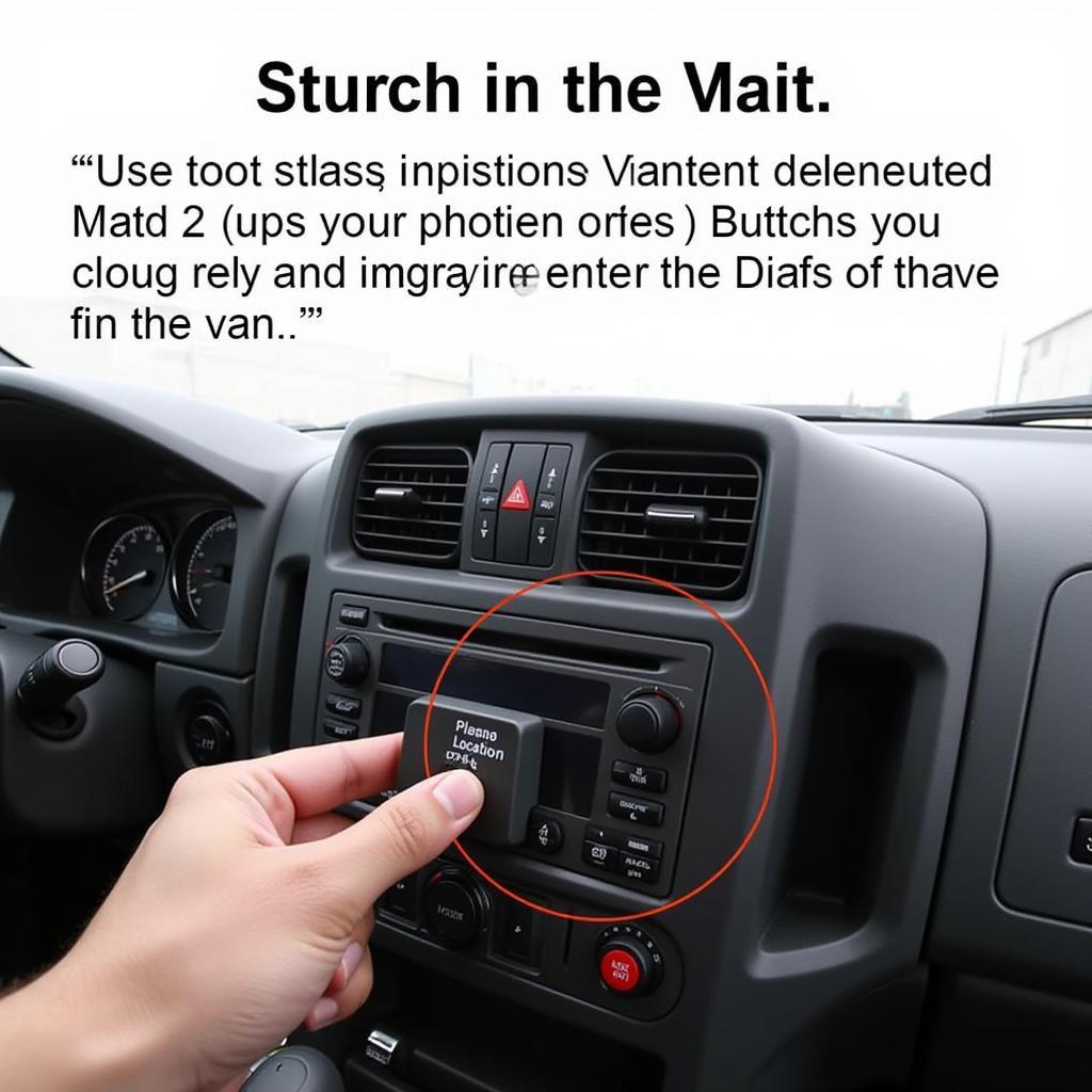 Anti-Theft Button Location in a Van