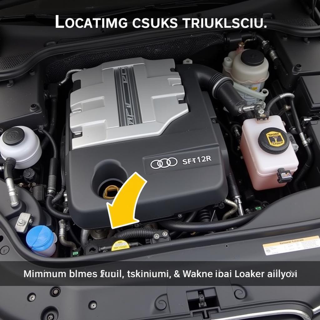 Checking the brake fluid reservoir in an Audi A4