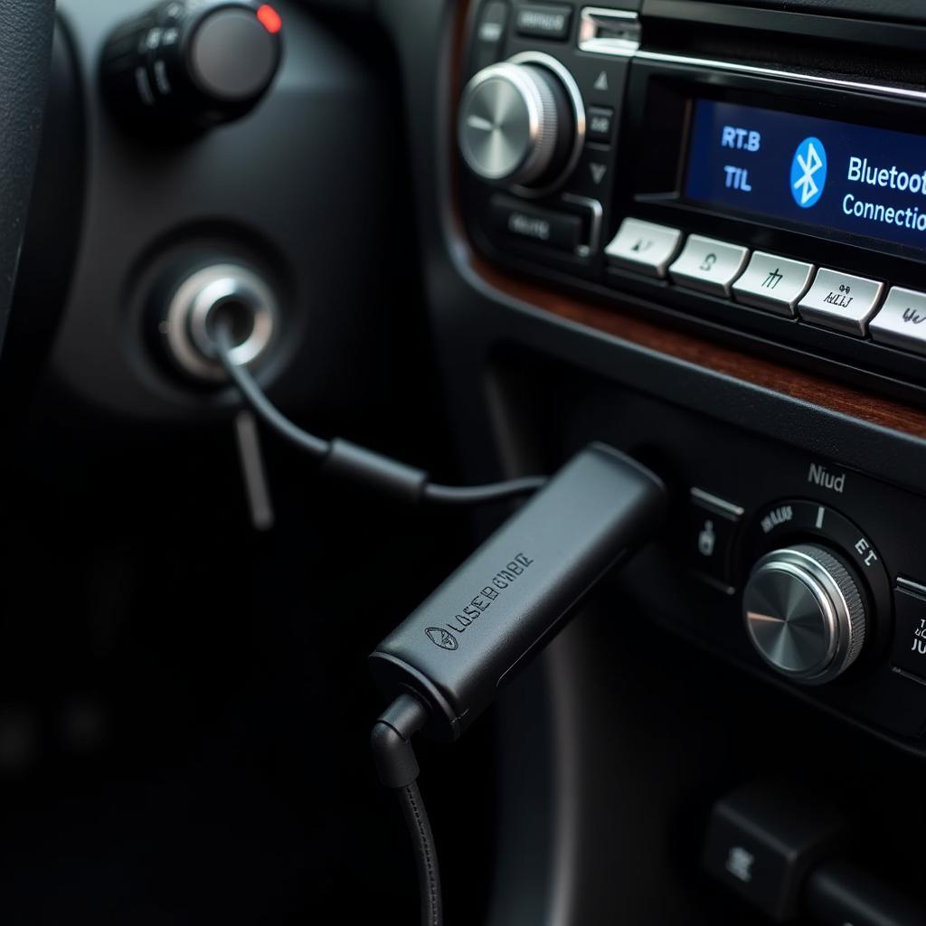 Bluetooth Adapter Connected to Car Radio