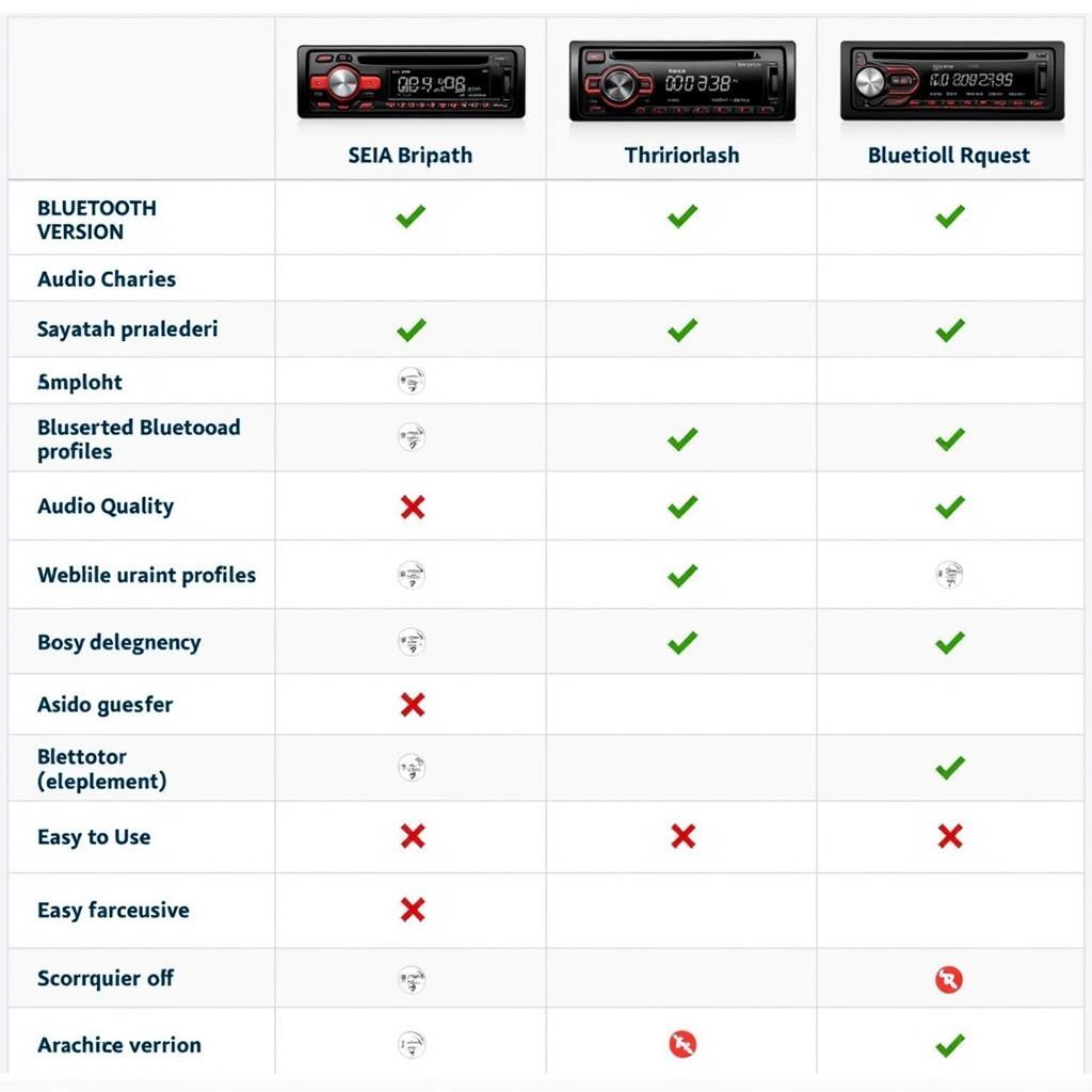 Bluetooth Car Radio Features Comparison