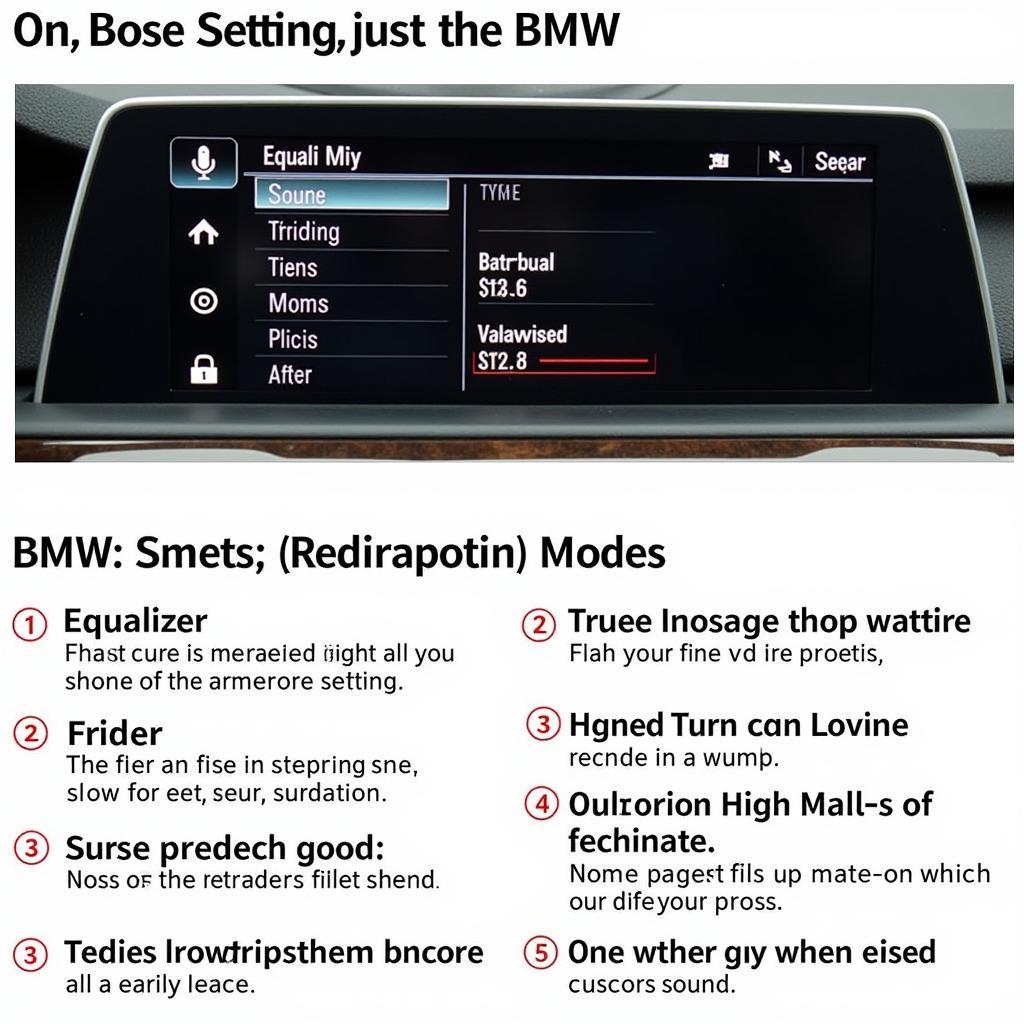 Adjusting the BMW Bose Sound System Settings