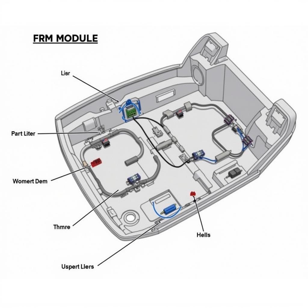 BMW E60 FRM Module Location Diagram