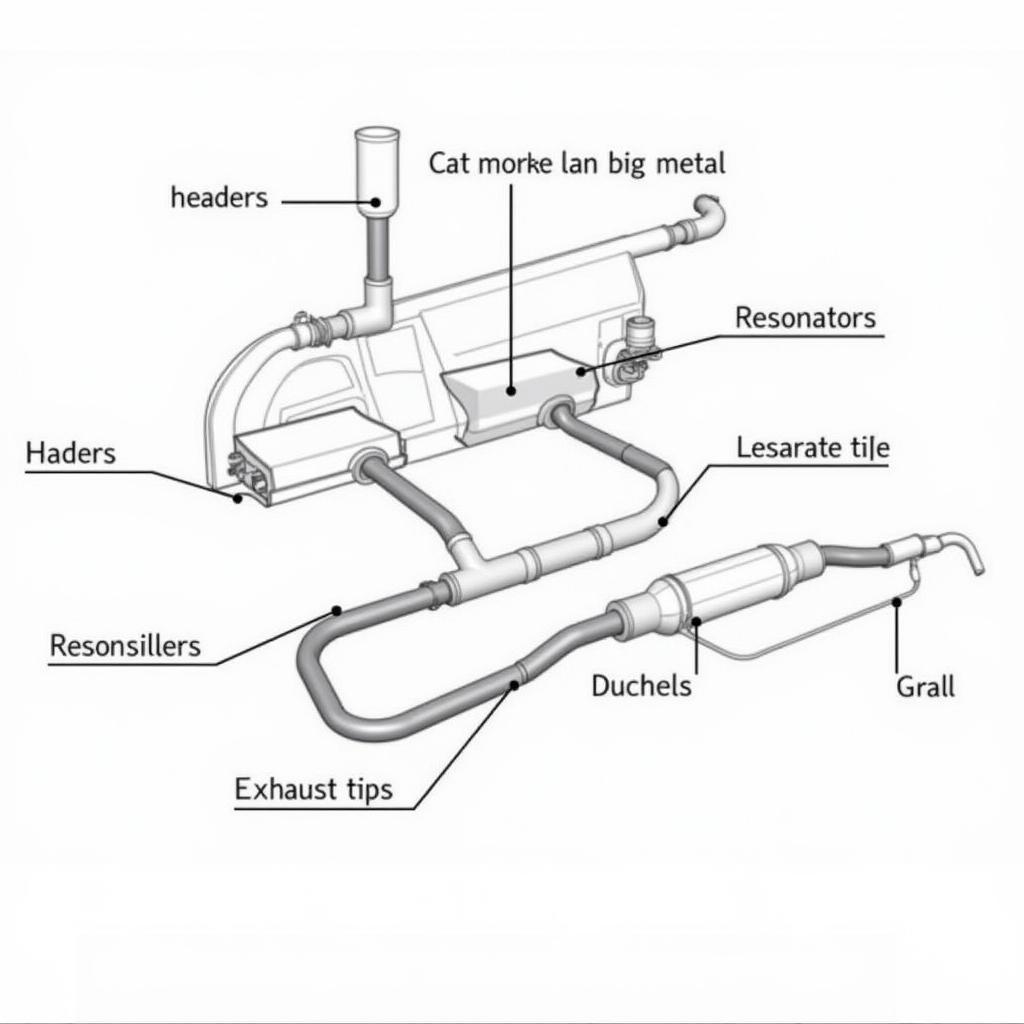 BMW E92 M3 Stock Exhaust System Diagram