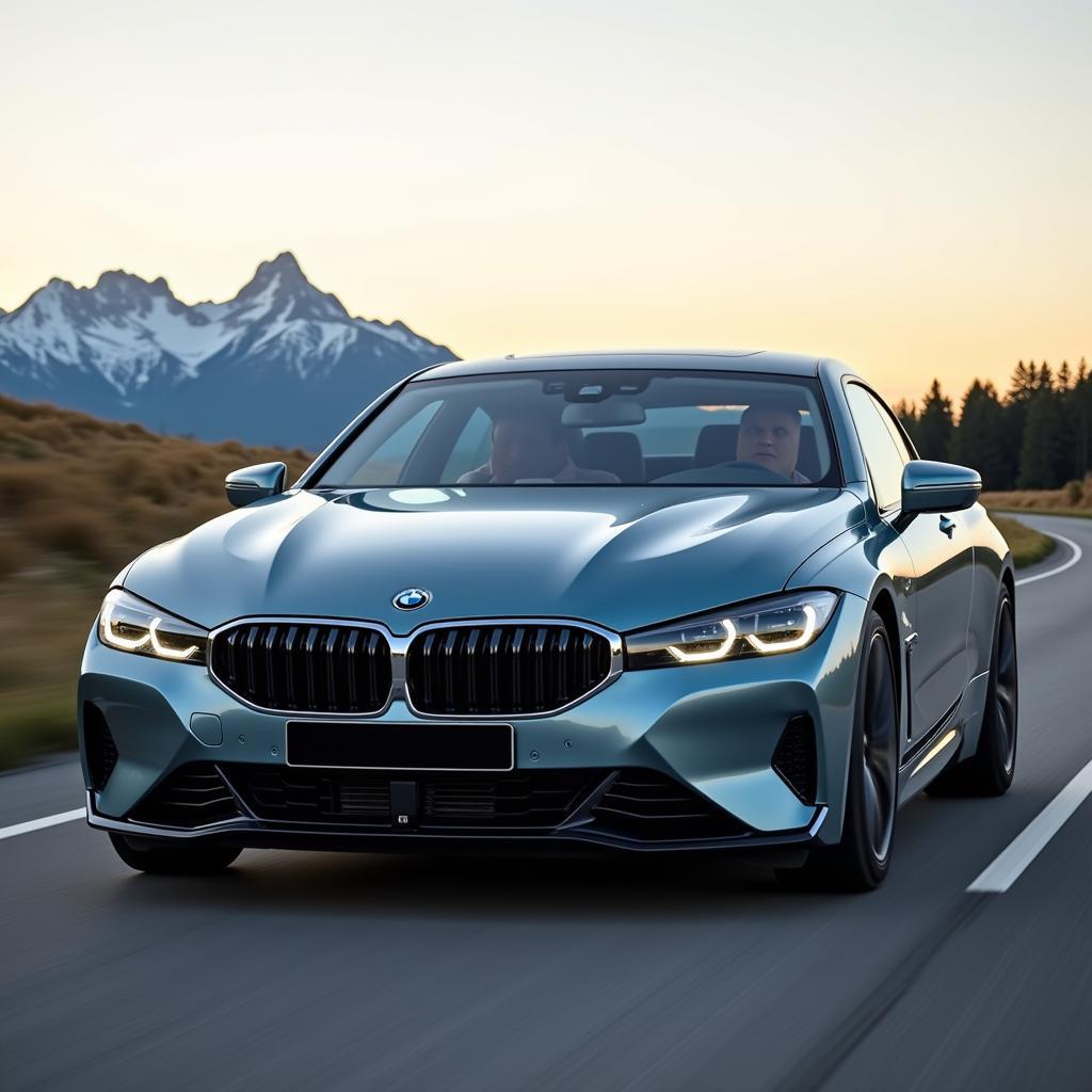 BMW i7 Driving on the Road