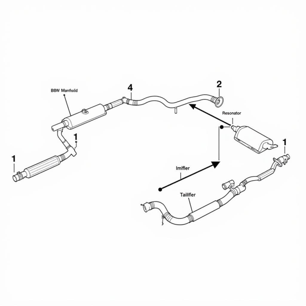 BMW M2 Exhaust System Diagram