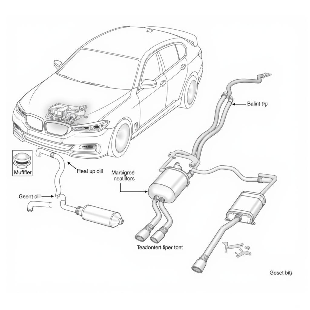 BMW M440i Exhaust System Diagram