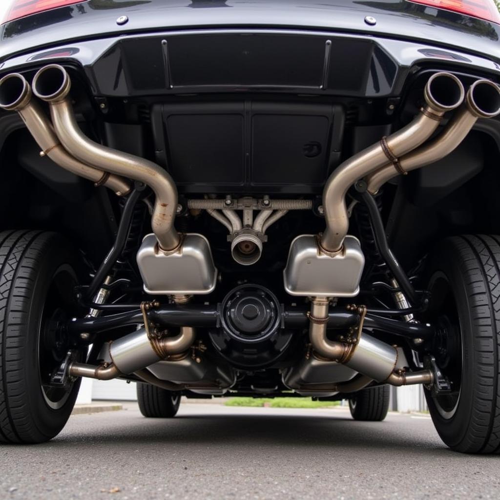 BMW M5 V10 Exhaust System Close-Up