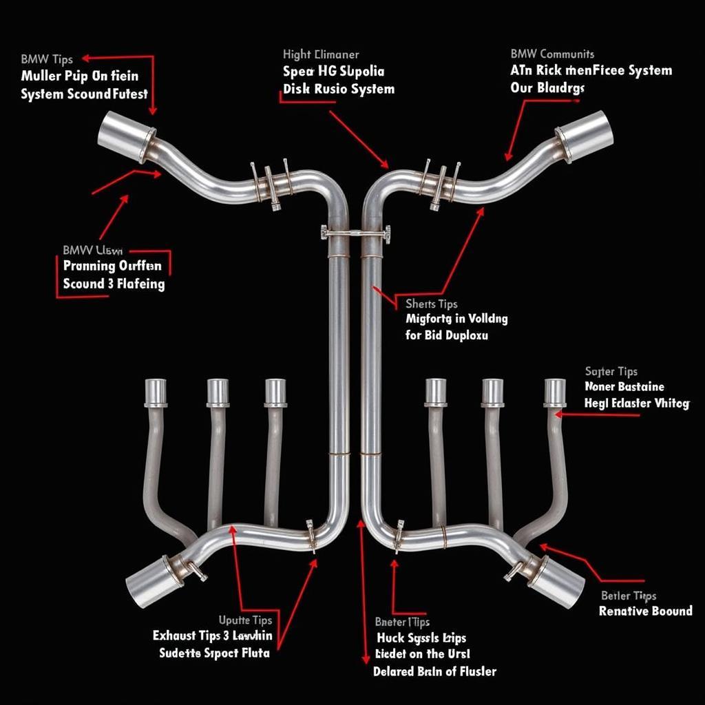 BMW M5 V10 Exhaust System Components