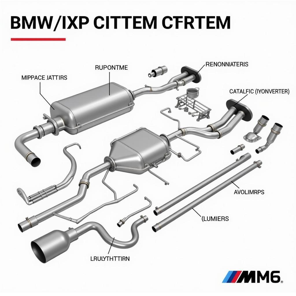 BMW M6 Stock Exhaust System Components