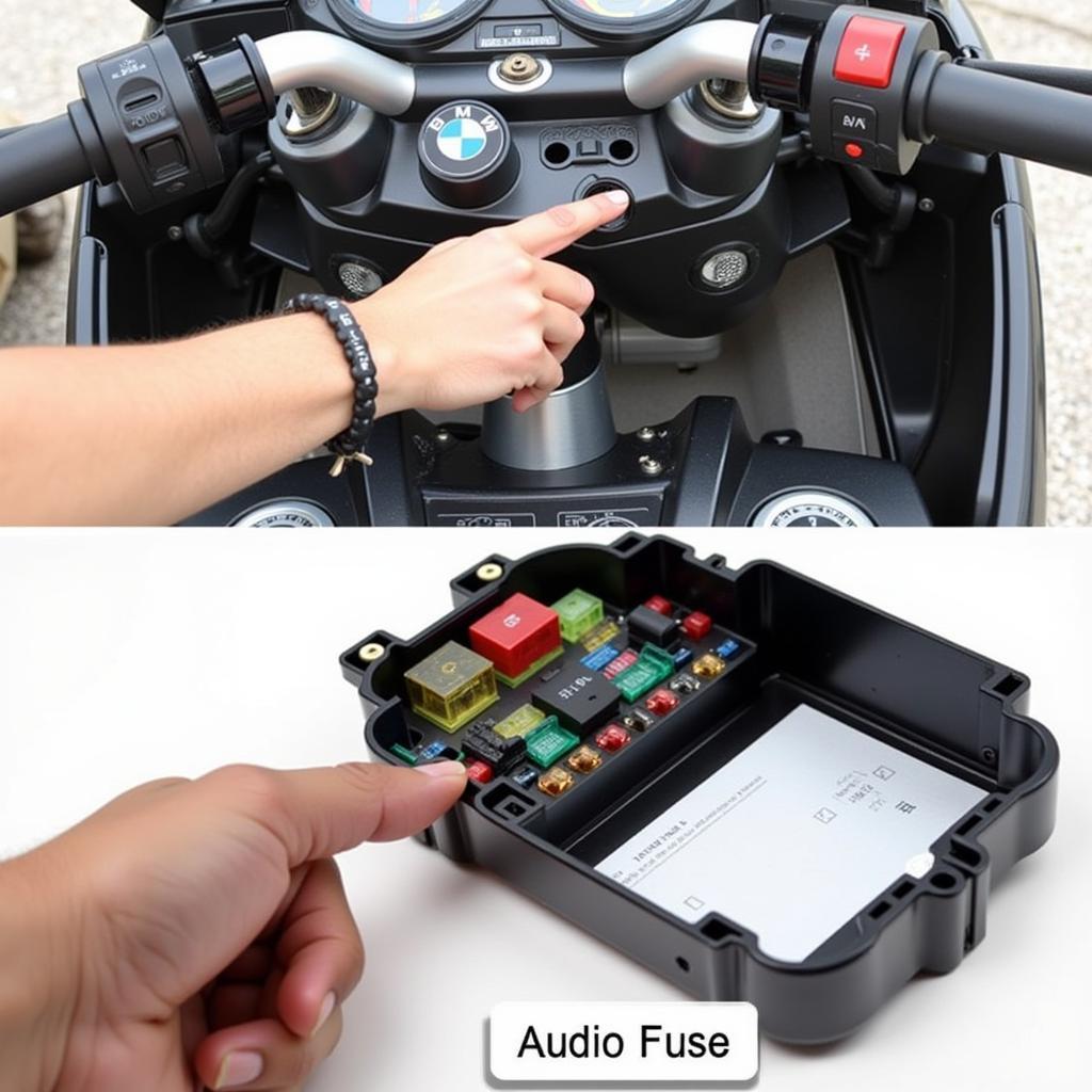 BMW R1250RT Audio System Fuse Box Location