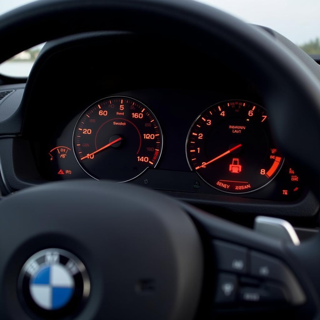 BMW Seat Belt Warning Light Illuminated on Dashboard