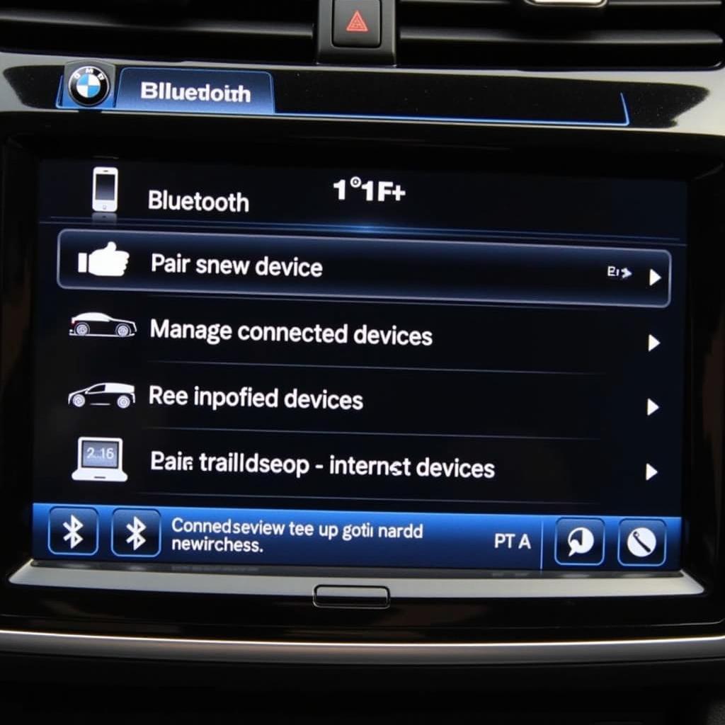 Navigating the Bluetooth Settings Menu in a 2014 BMW X1 iDrive System