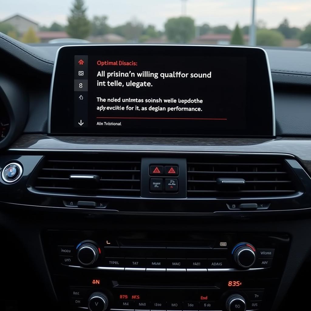 BMW X5 iDrive Screen Displaying a Software Update