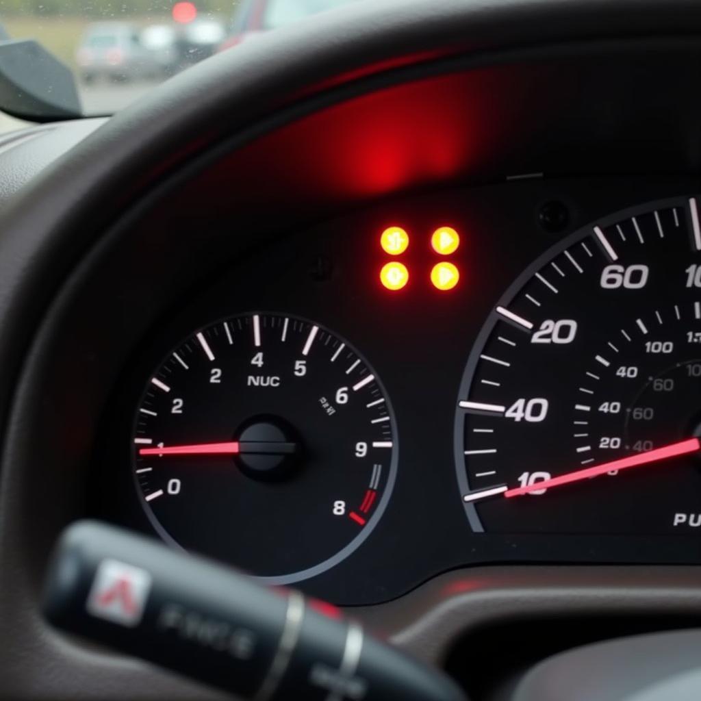 Brake Warning Light Illuminated on the Dashboard of a 2000 Ford Excursion