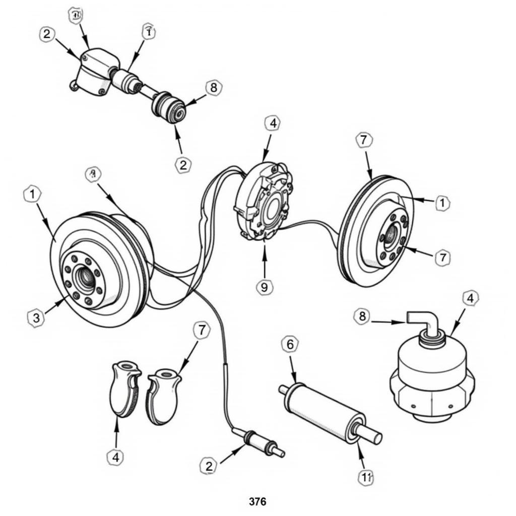 Cadillac DeVille Brake System Components Diagram