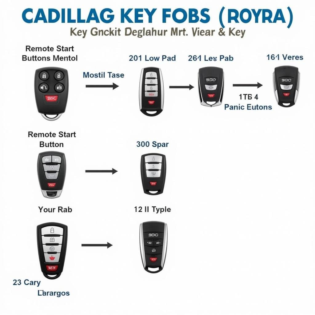 Different Cadillac Key Fob Types