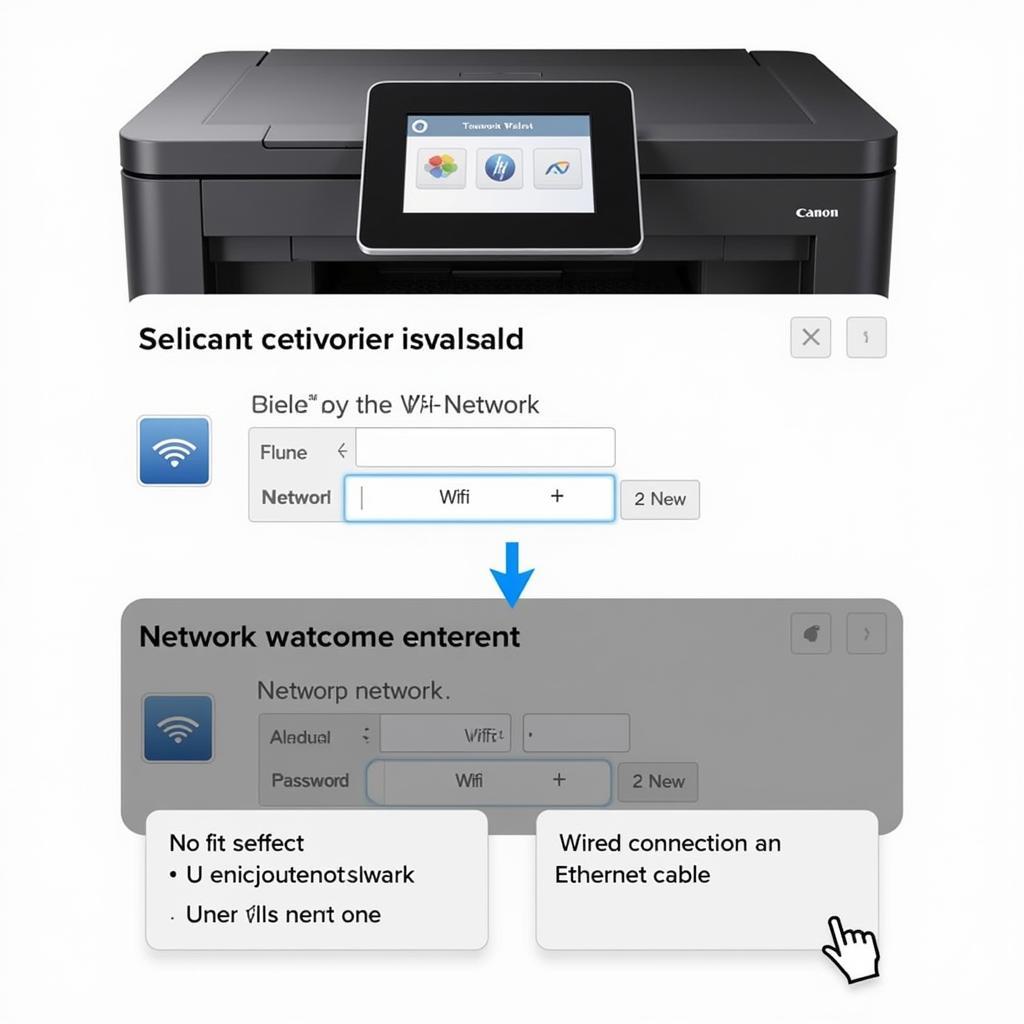 Canon Maxify MB5400 Network Setup Screen