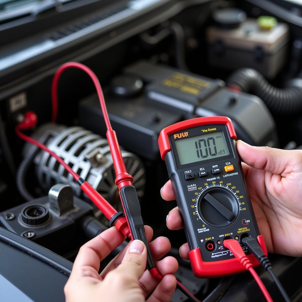 Testing Car Alternator with Multimeter