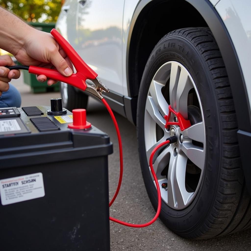 Jump Starting a Car with a Dead Battery