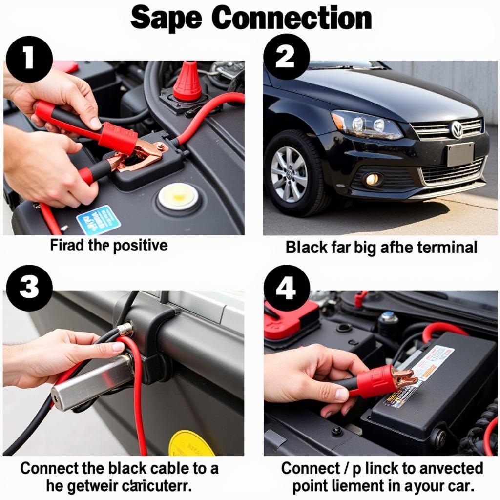 Checking the jump start cable connections