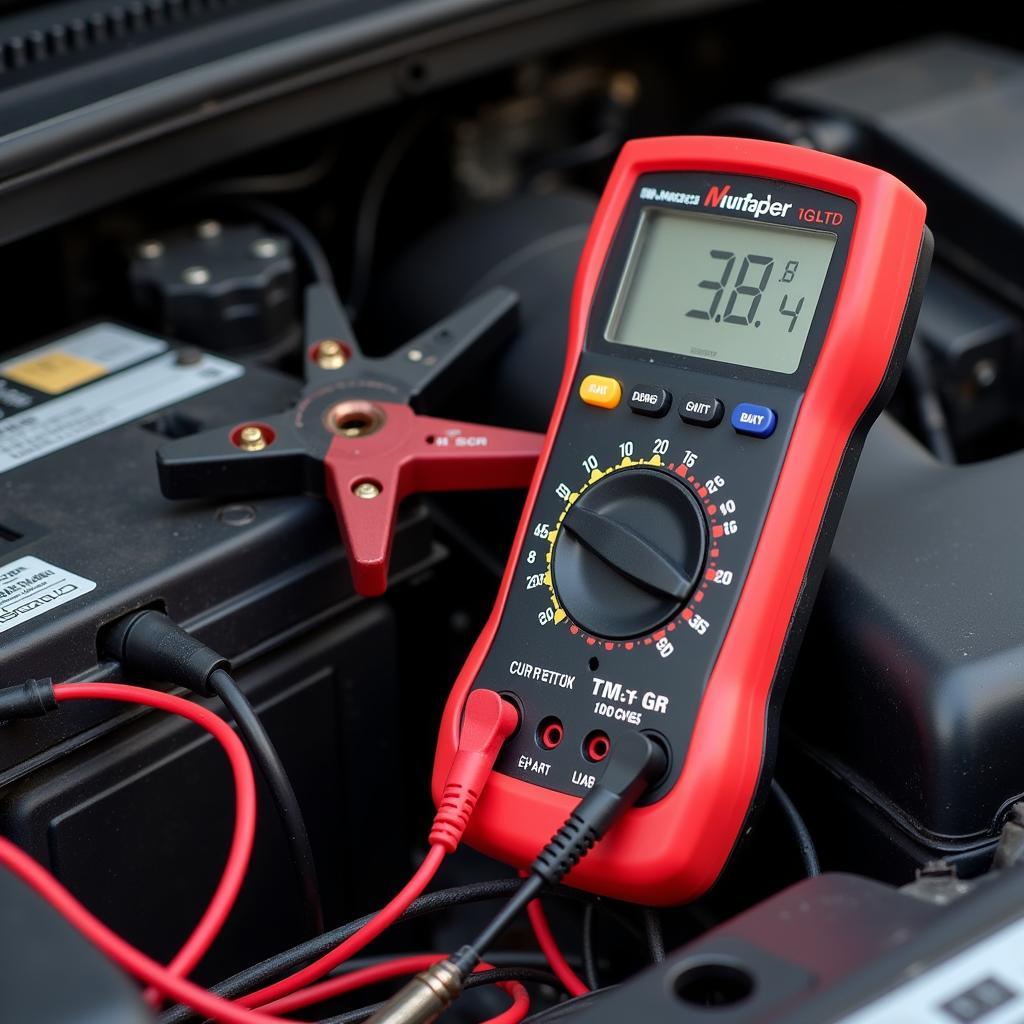 Car Battery with Multimeter