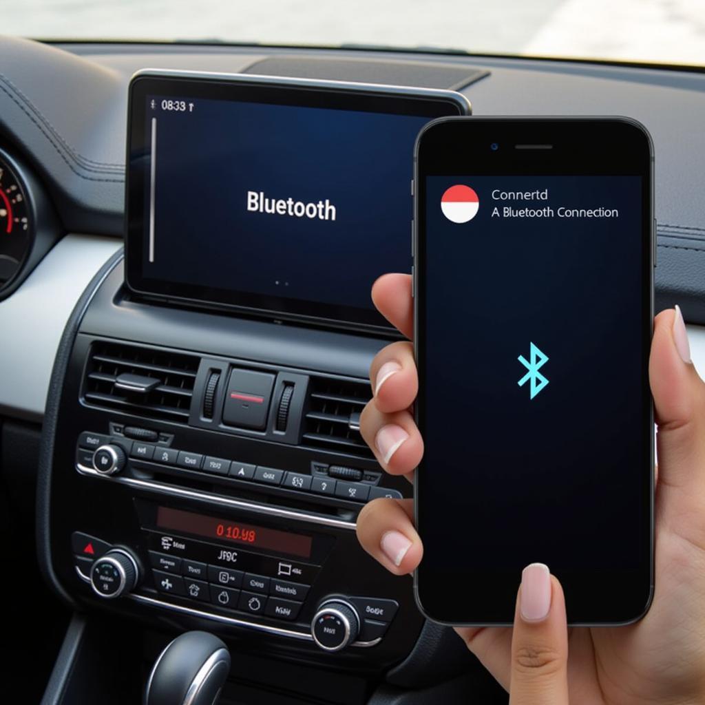 Car Bluetooth Connected to Smartphone