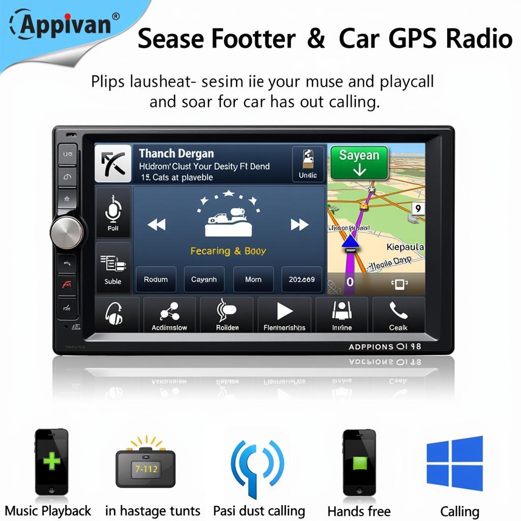 Car GPS Radio Features Display