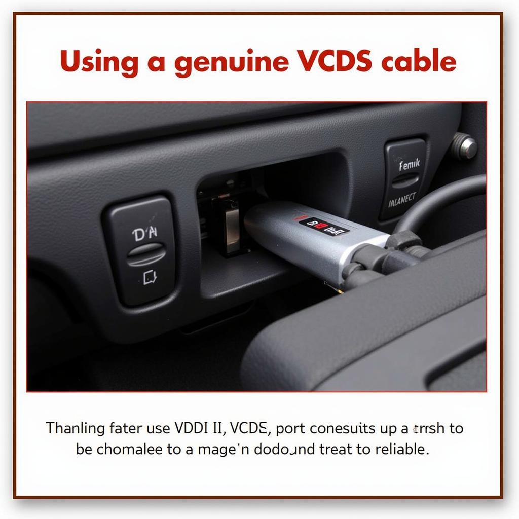 Car OBD Port with VCDS Cable